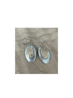 Vintage Michael Slim Sterling Silver & 12K Gold-Filled Southwestern Earrings